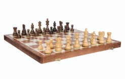 Jeu D'Échecs Taille Moyenne En Bois D'Acajou -Internationalité Échecs Magasin 111145 1