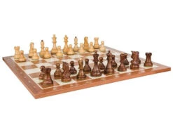 Échiquier Yougoslave En Bois D'Acajou