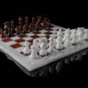 Jeu D'Échecs En Albâtre Blanc Et Marron -Internationalité Échecs Magasin 14mf1 marrone bianco 1 1