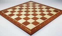 Plateau D'Échecs Haut De Gamme En Acajou Numéroté