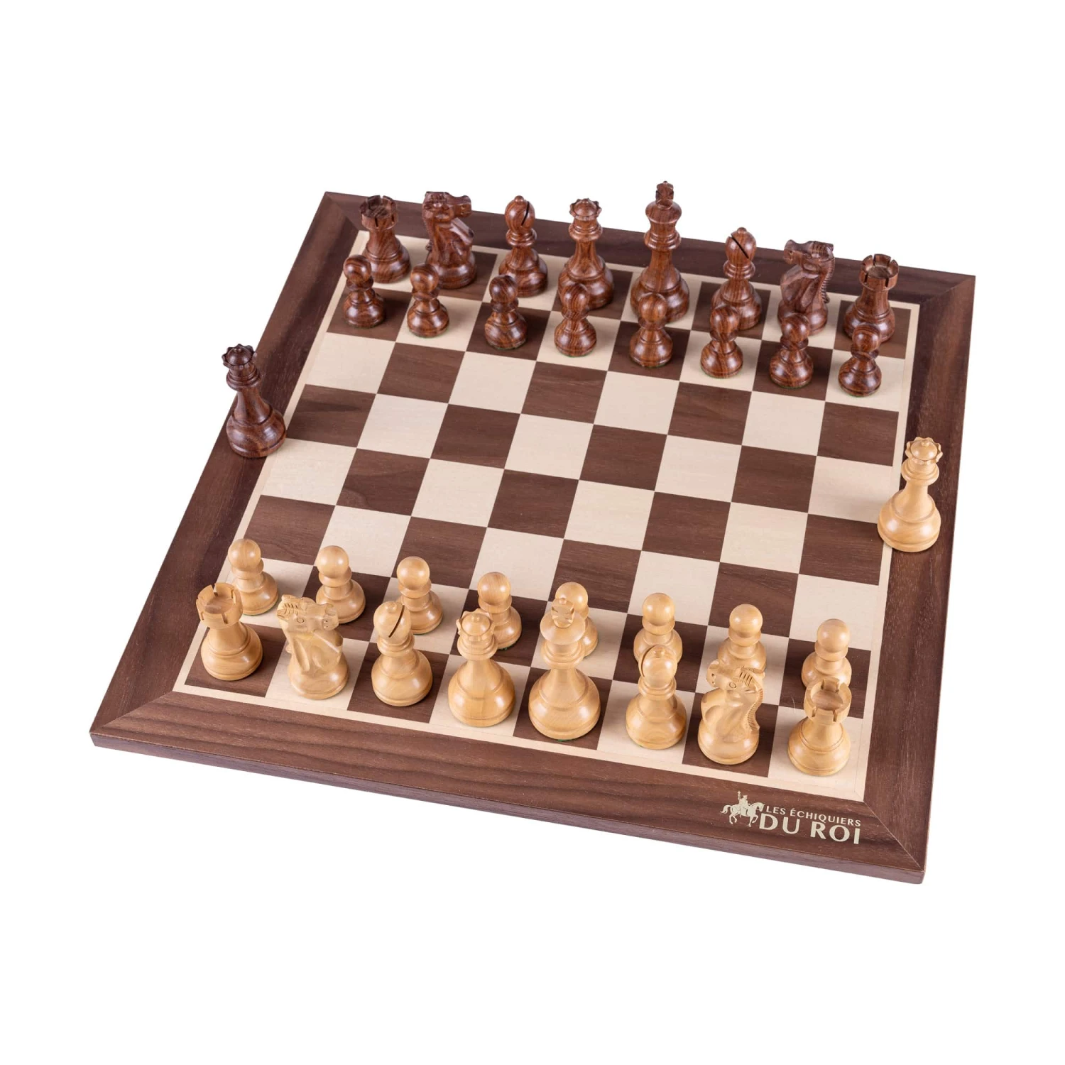 Jeu D'Échecs Style Américain En Érable Et Noyer 4 Jeu D'Échecs Style Américain En Érable Et Noyer – Image 2