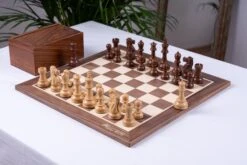 Jeu D'Échecs Style Américain En Érable Et Noyer 16 Jeu D'Échecs Style Américain En Érable Et Noyer -Internationalité Échecs Magasin Jeud EchecsStyleAmericainluxe