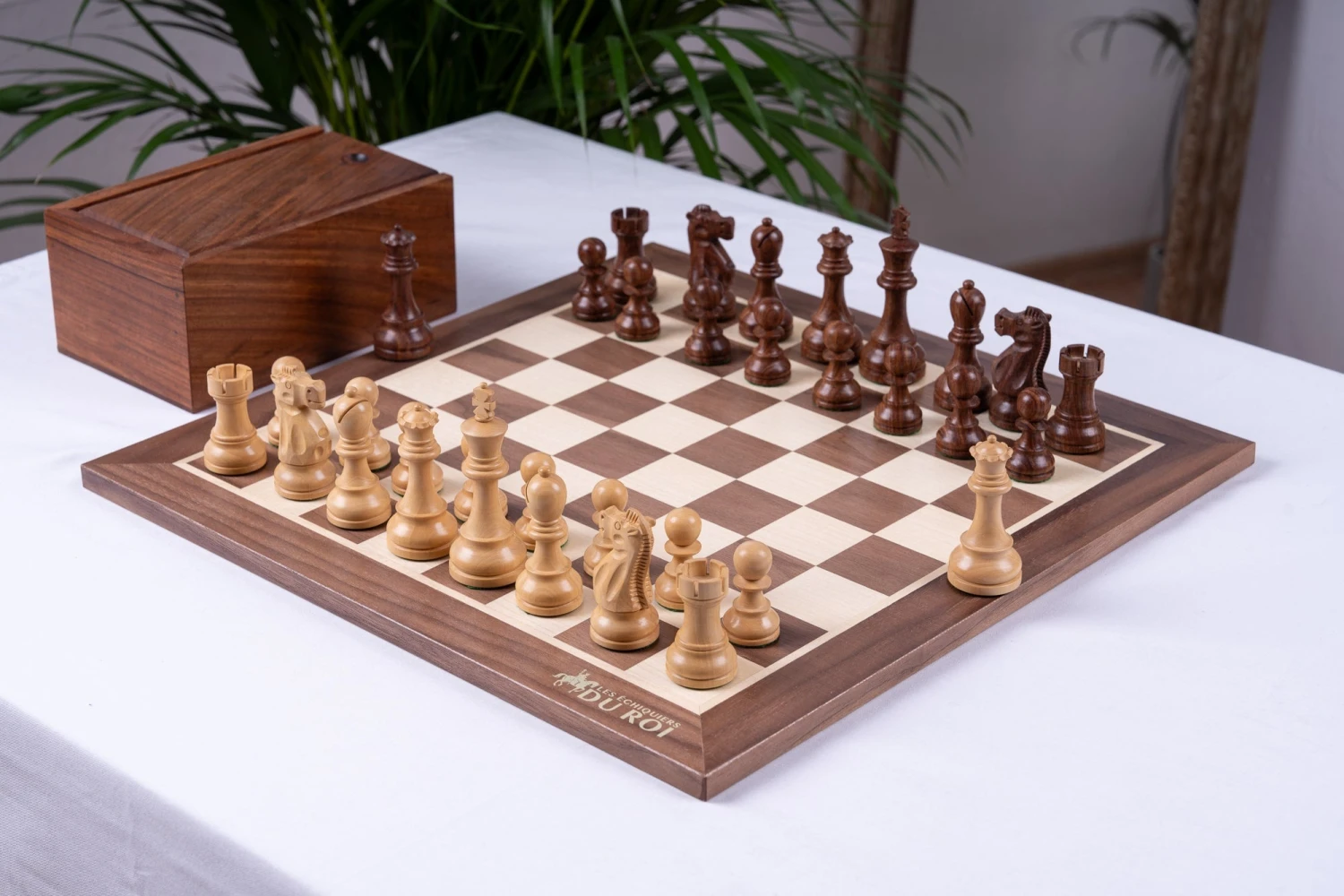 Jeu D'Échecs Style Américain En Érable Et Noyer 6 Jeu D'Échecs Style Américain En Érable Et Noyer – Image 4