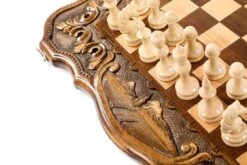 Échiquier Arabesque Et Son Jeu D'Échecs -Internationalité Échecs Magasin echiquier arabesque noyer