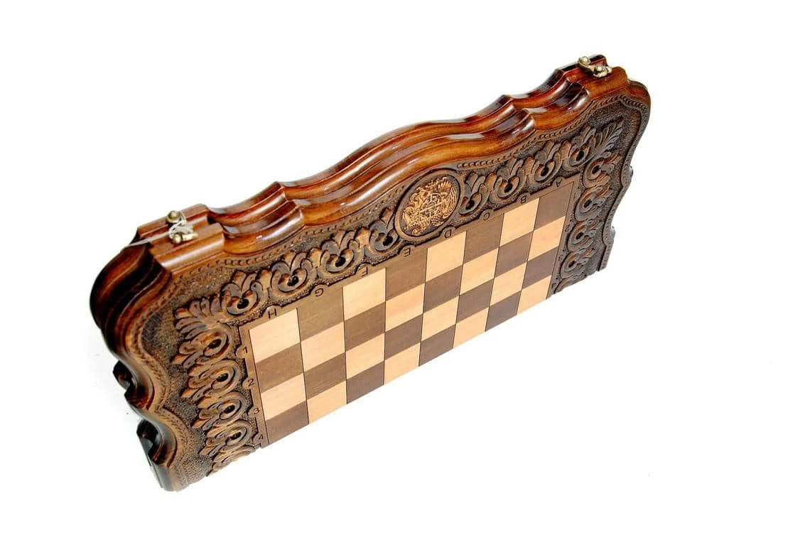 Echiquier Ornementé Oriental Avec Pièces D'Echecs 10 Echiquier Ornementé Oriental Avec Pièces D'Echecs – Image 8