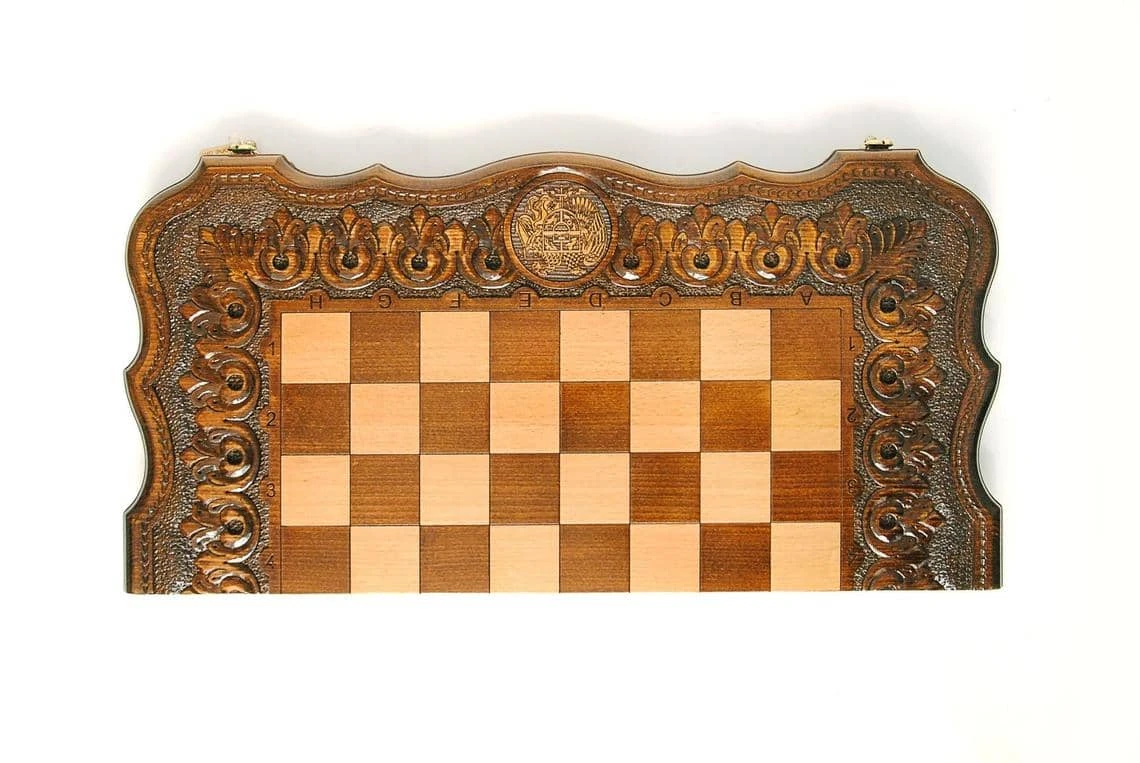 Echiquier Ornementé Oriental Avec Pièces D'Echecs 9 Echiquier Ornementé Oriental Avec Pièces D'Echecs – Image 7