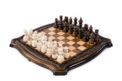 Échiquier En Bois Massif Et Son Jeu D'Échecs