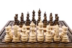 Échiquier En Bois Naturel Et Son Jeu D'Échecs 14 Échiquier En Bois Naturel Et Son Jeu D'Échecs -Internationalité Échecs Magasin echiquier bois naturel noir