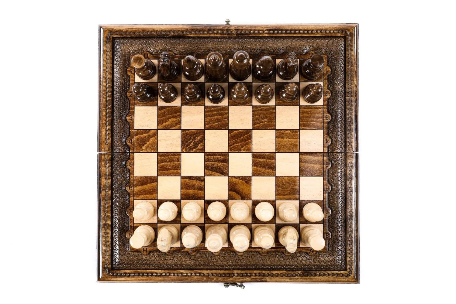Échiquier En Bois Naturel Et Son Jeu D'Échecs 6 Échiquier En Bois Naturel Et Son Jeu D'Échecs – Image 4
