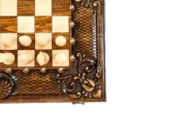 Échiquier En Bois Noble Et Son Jeu D'Échecs -Internationalité Échecs Magasin echiquier bois noble blanc