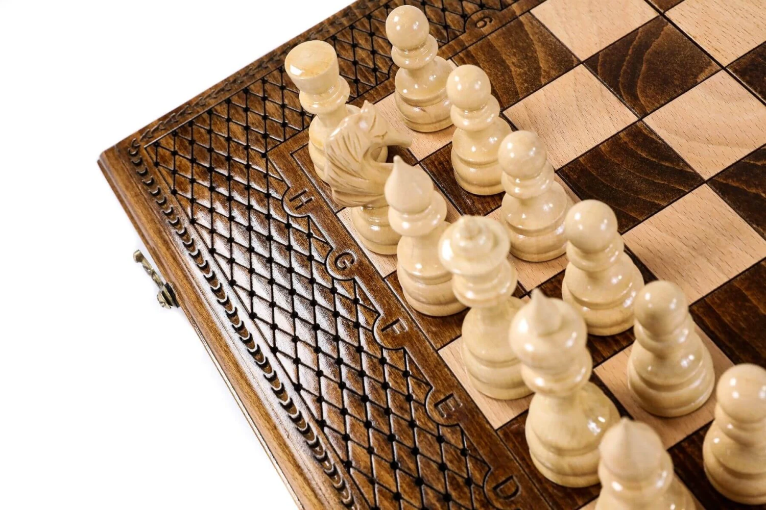 Échiquier Pliable En Bois Et Son Jeu D'Échecs 8 Échiquier Pliable En Bois Et Son Jeu D'Échecs – Image 6
