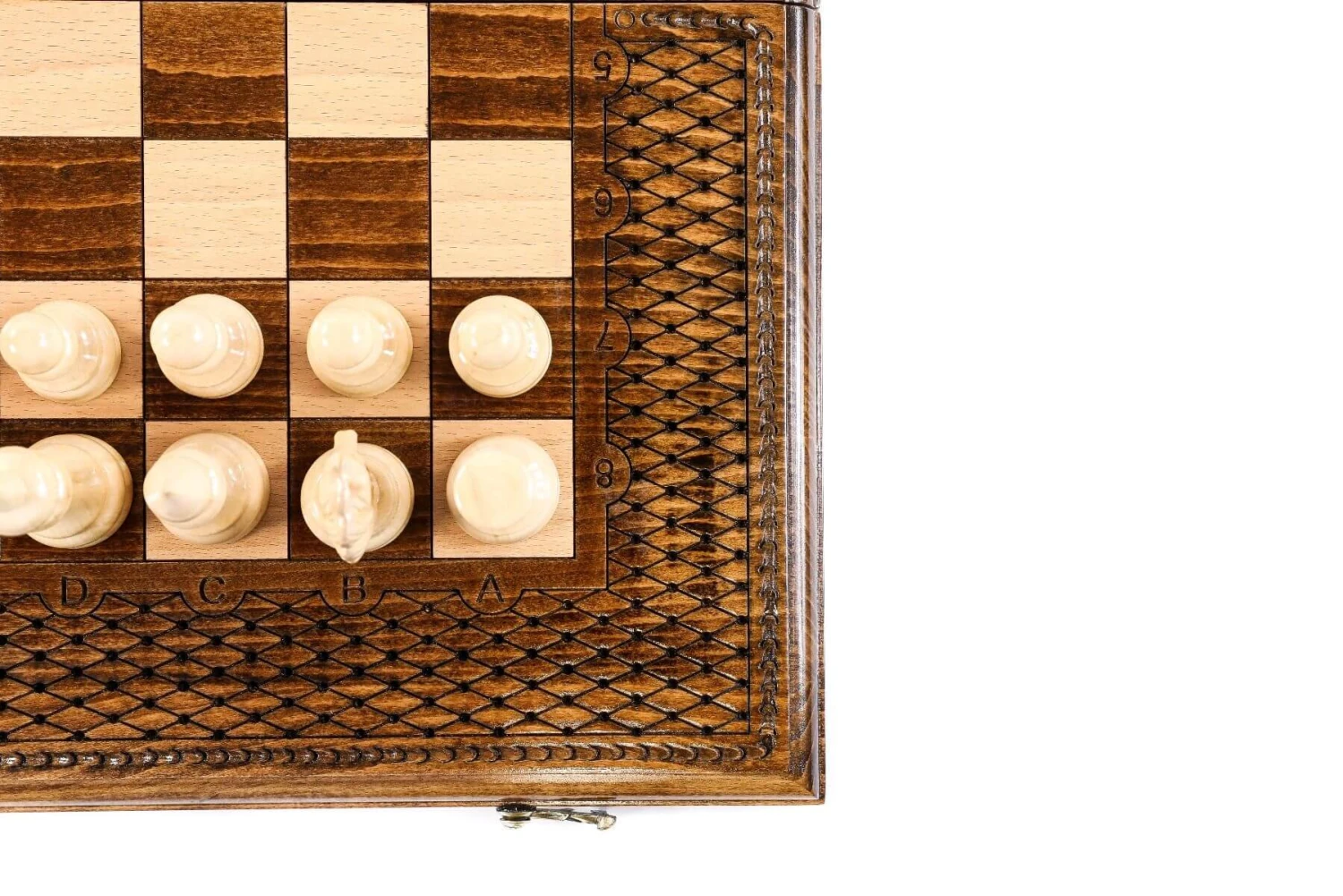 Échiquier Pliable En Bois Et Son Jeu D'Échecs 9 Échiquier Pliable En Bois Et Son Jeu D'Échecs – Image 7