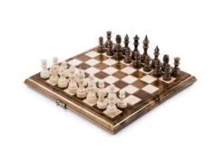 Échiquier En Bois Précieux Et Son Jeu D'Échecs