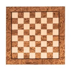 Échiquier En Bois De Noyer Vernis -Internationalité Échecs Magasin echiquier bois vernis noyer