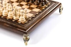 Échiquier Sur Pieds En Bronze 17 Échiquier Sur Pieds En Bronze -Internationalité Échecs Magasin echiquier bronze bois