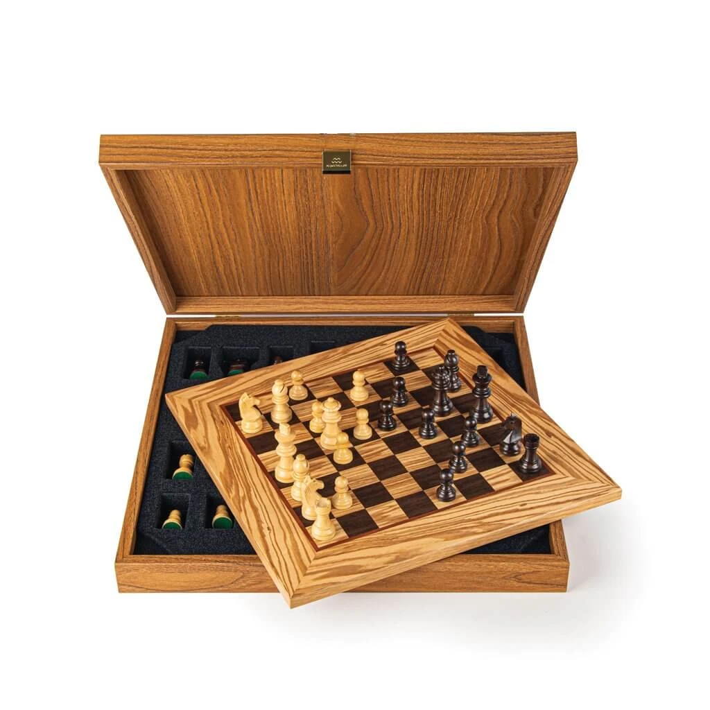 Echiquier Coffret Complet En Noyer Et Jeu D'échecs 3 Echiquier Coffret Complet En Noyer Et Jeu D'échecs