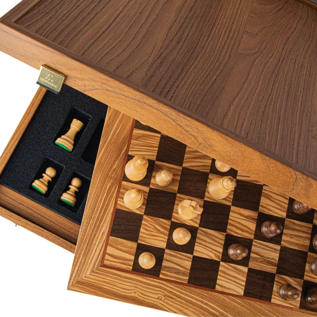 Jeu D'Échecs En Bois 50x50cm 4 Jeu D'Échecs En Bois 50x50cm – Image 2