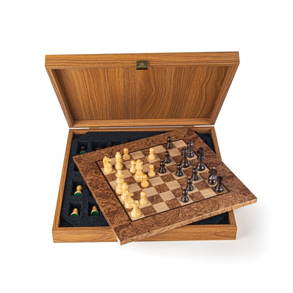 Echiquier Coffret Complet En Noyer Et Jeu D'échecs 21 Echiquier Coffret Complet En Noyer Et Jeu D'échecs – Image 19