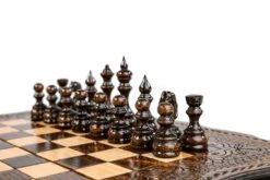 Coffret Échiquier En Bois Et Son Jeu D'Échecs -Internationalité Échecs Magasin echiquier en bois coffret noir