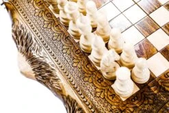 Échiquier En Bois Fait Main Et Son Jeu D'Échecs -Internationalité Échecs Magasin echiquier en bois fait main noyer