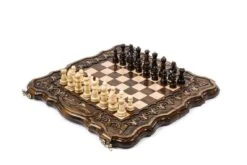 Échiquier Original En Bois Et Son Jeu D'Échecs