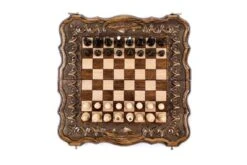 Échiquier Original En Bois Et Son Jeu D'Échecs 14 Échiquier Original En Bois Et Son Jeu D'Échecs -Internationalité Échecs Magasin echiquier en bois original table