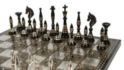 Échiquier En Métal Orné -Internationalité Échecs Magasin echiquier en metal croix