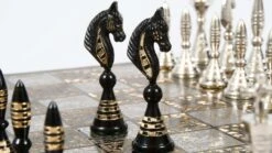 Échiquier En Métal Orné -Internationalité Échecs Magasin echiquier en metal pions