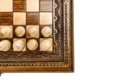 Échiquier En Bois De Hêtre Laqué Et Son Jeu D'Échecs -Internationalité Échecs Magasin echiquier jeu echec bois hetre cote