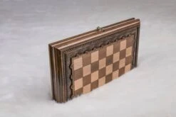 Échiquier En Bois De Hêtre Laqué Et Son Jeu D'Échecs -Internationalité Échecs Magasin echiquier jeu echec bois hetre pliable