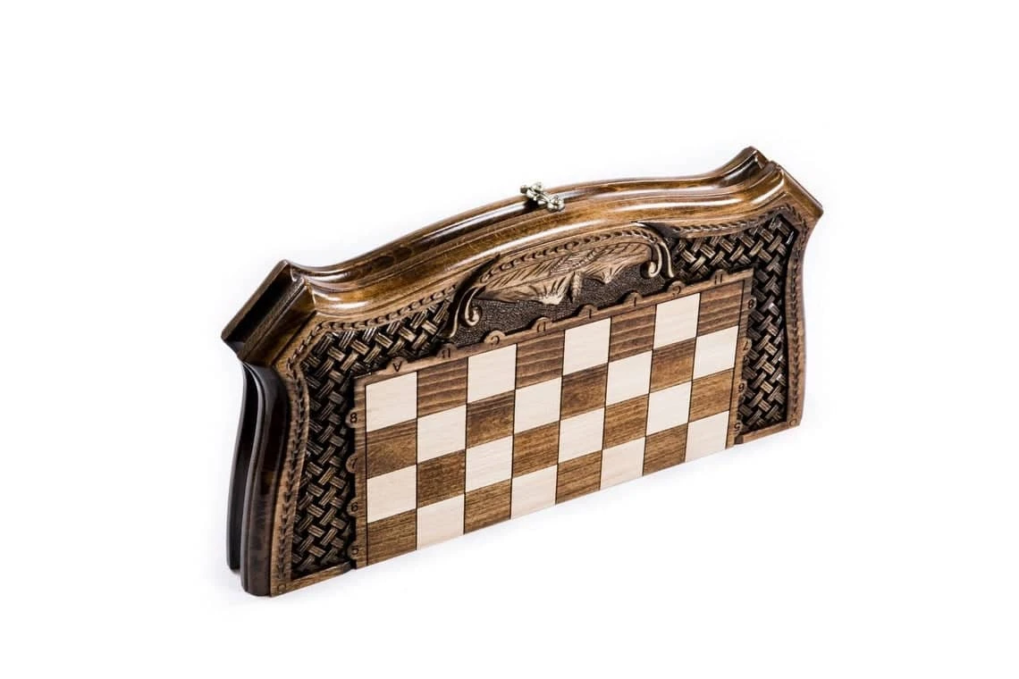 Échiquier Et Jeu D'Échecs Avec Paysage Sculpté 10 Échiquier Et Jeu D'Échecs Avec Paysage Sculpté – Image 8