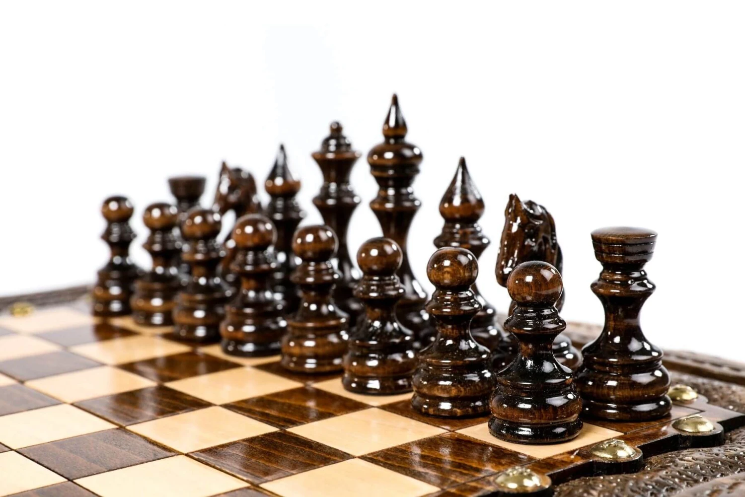 Échiquier En Marqueterie Et Son Jeu D'Échecs 7 Échiquier En Marqueterie Et Son Jeu D'Échecs – Image 5