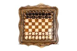 Échiquier En Marqueterie Et Son Jeu D'Échecs 19 Échiquier En Marqueterie Et Son Jeu D'Échecs -Internationalité Échecs Magasin echiquier marqueterie reine