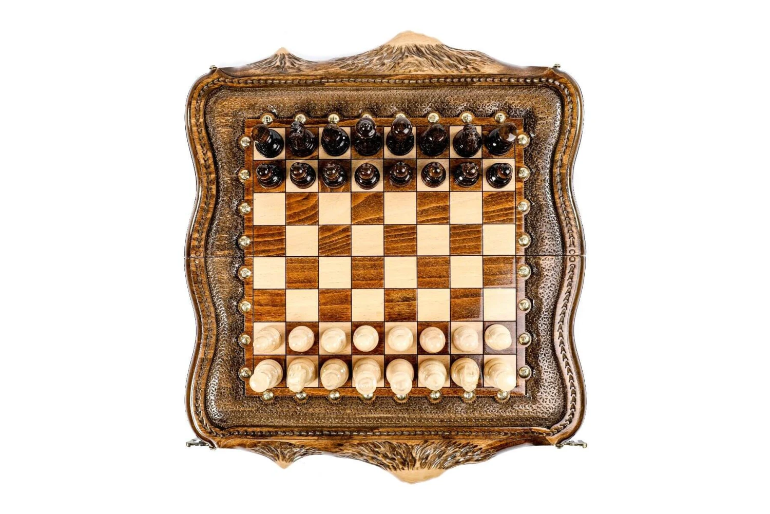 Échiquier En Marqueterie Et Son Jeu D'Échecs 6 Échiquier En Marqueterie Et Son Jeu D'Échecs – Image 4