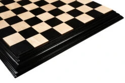 Échiquier En Bois Noir Et Blanc Deluxe 10 Échiquier En Bois Noir Et Blanc Deluxe -Internationalité Échecs Magasin echiquier noir et blanc plateau echecs erable