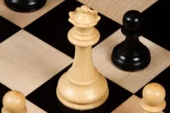 Échiquier Noir Et Bois -Internationalité Échecs Magasin echiquier noir et bois cavalier
