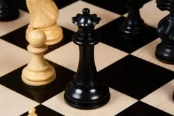 Échiquier Noir Et Bois -Internationalité Échecs Magasin echiquier noir et bois pions