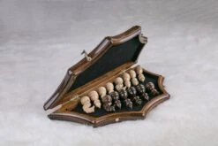 Échiquier En Noyer Et Son Jeu D'Échecs -Internationalité Échecs Magasin echiquier noyer dam