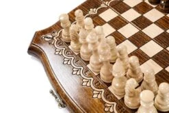 Échiquier Oriental En Bois De Hêtre Et Son Jeu D'Échecs 14 Échiquier Oriental En Bois De Hêtre Et Son Jeu D'Échecs -Internationalité Échecs Magasin echiquier oriental bois hetre jeu echecs blanc