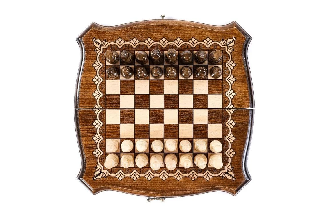 Échiquier Oriental En Bois De Hêtre Et Son Jeu D'Échecs 7 Échiquier Oriental En Bois De Hêtre Et Son Jeu D'Échecs – Image 5