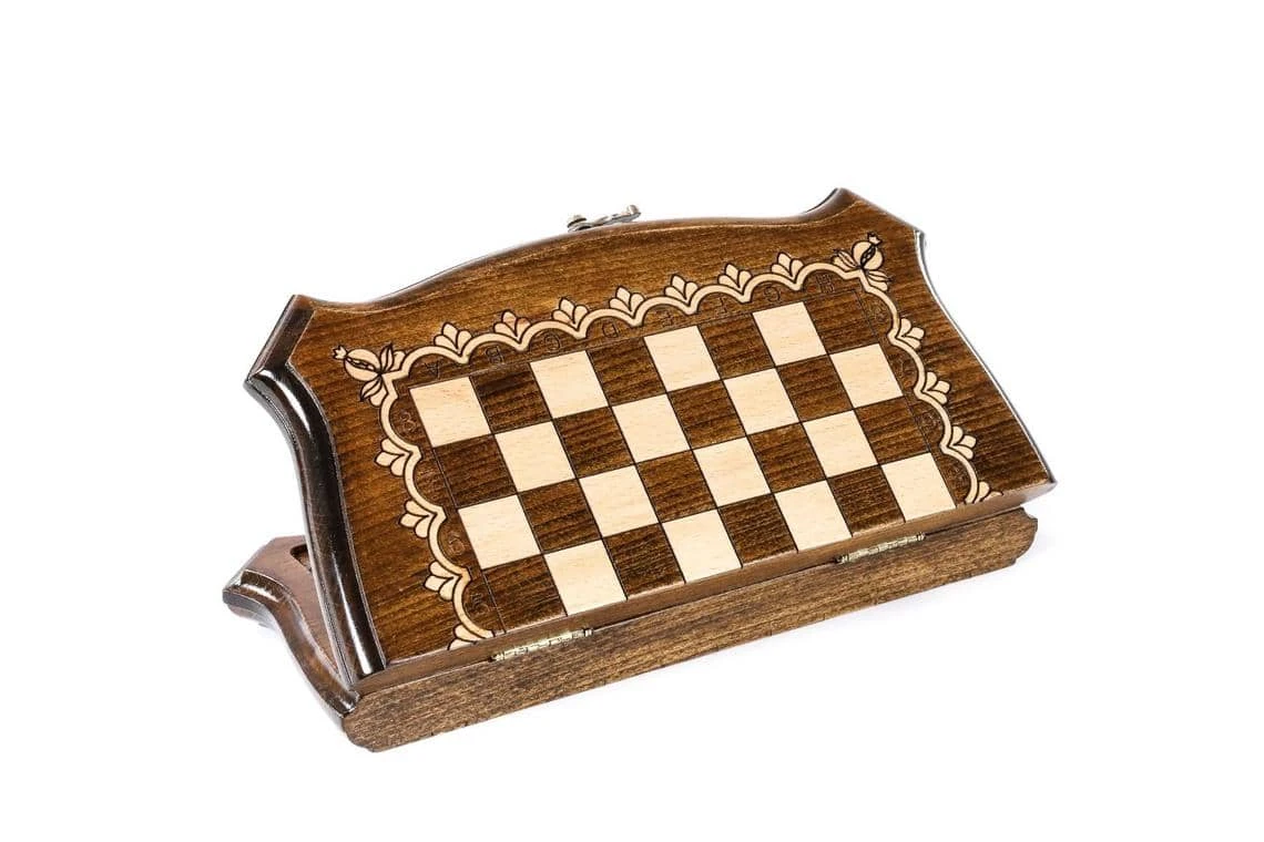 Échiquier Oriental En Bois De Hêtre Et Son Jeu D'Échecs 12 Échiquier Oriental En Bois De Hêtre Et Son Jeu D'Échecs – Image 10