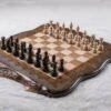 Échiquier Fait à La Main Et Son Jeu D'Échecs -Internationalité Échecs Magasin echiquier pliable bois fait main montagne