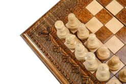 Échiquier Pliable En Bois De Hêtre Et Son Jeu D'Échecs 21 Échiquier Pliable En Bois De Hêtre Et Son Jeu D'Échecs -Internationalité Échecs Magasin echiquier pliable bois hetre jeu echecs table