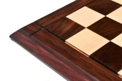 Échiquier Seul Sculpté En Bois De Rose -Internationalité Échecs Magasin echiquier seul bois