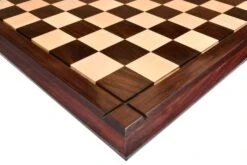 Échiquier Seul Sculpté En Bois De Rose -Internationalité Échecs Magasin echiquier seul sculpte