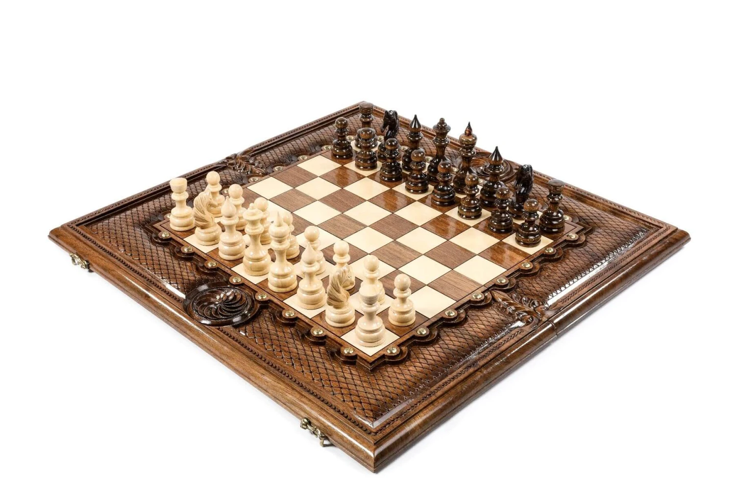 Grand Jeu D'Échecs En Bois 3 Grand Jeu D'Échecs En Bois