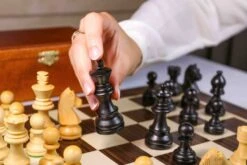 Jeu D'Échecs Noblesse En Bois D'Ébène Et D'Érable -Internationalité Échecs Magasin hotel 33 min 5000x 2 1