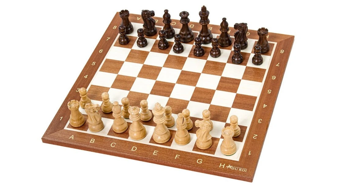 Jeu D'Échecs Viking En Bois D'Acajou