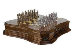 Jeu D'Échecs Antiquité En Bois De Noyer