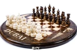 Jeu D'Échecs Circulaire En Bois -Internationalité Échecs Magasin jeu dechecs circulaire bois